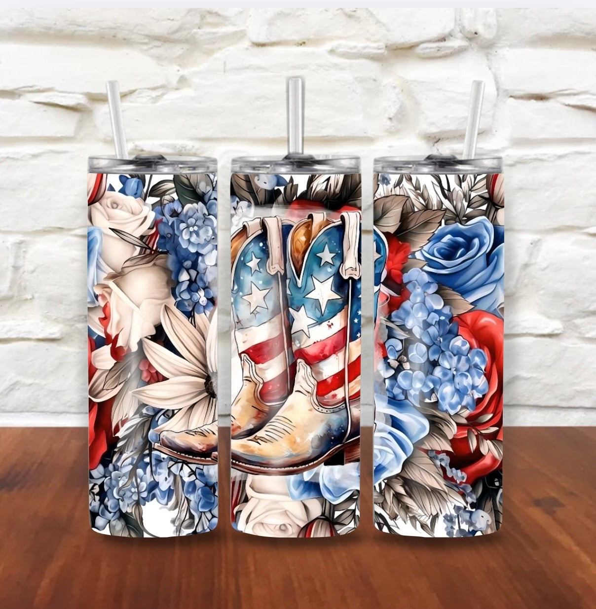 Red,White & Blue Tumbler